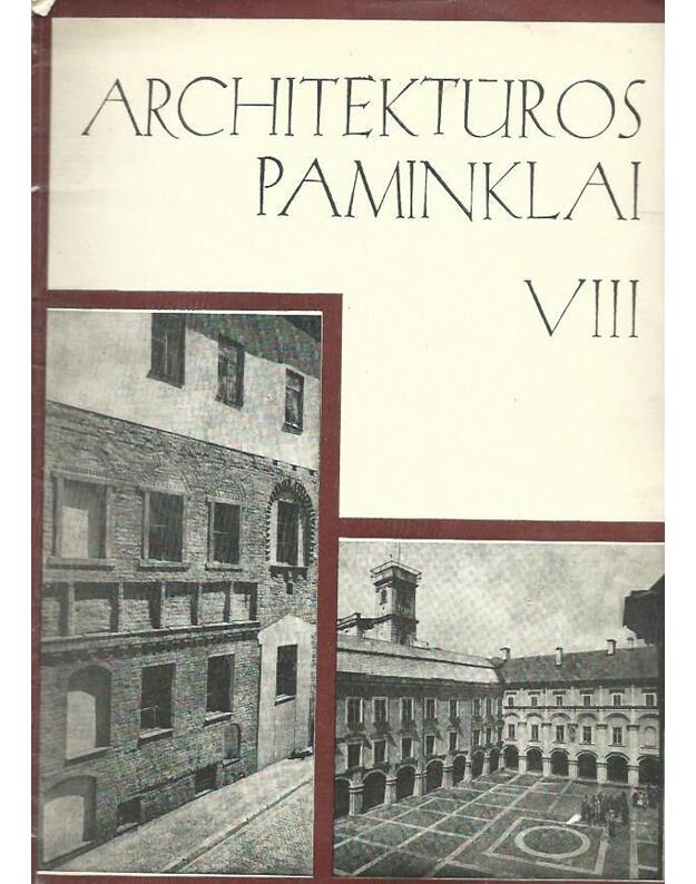Architektūros paminklai VIII - Redakcinė kolegija