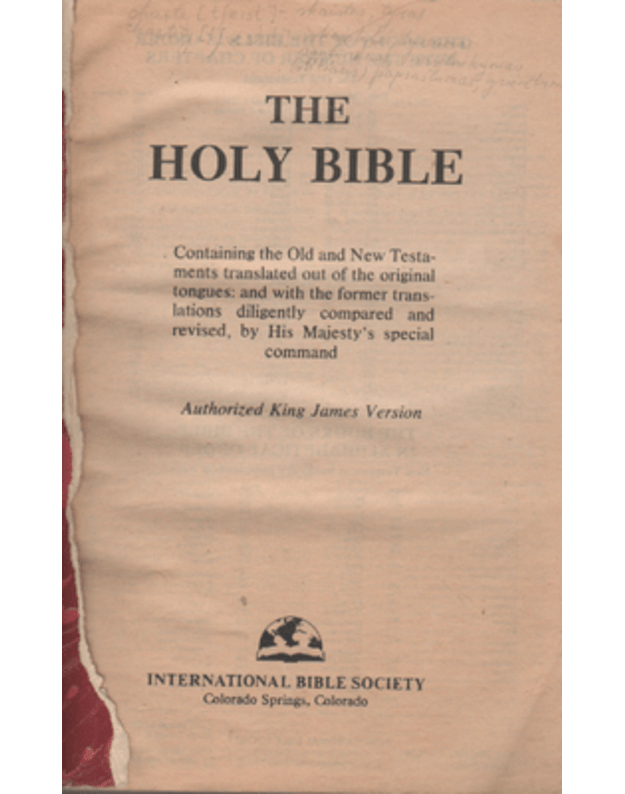 The Holy Bible. Authorized King James Version / 1988 - 