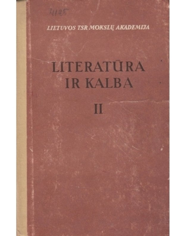 Literatūra ir kalba II. A. Vienuolio kūryba iki 1917 metų - Korsakas K., vyr. redaktorius