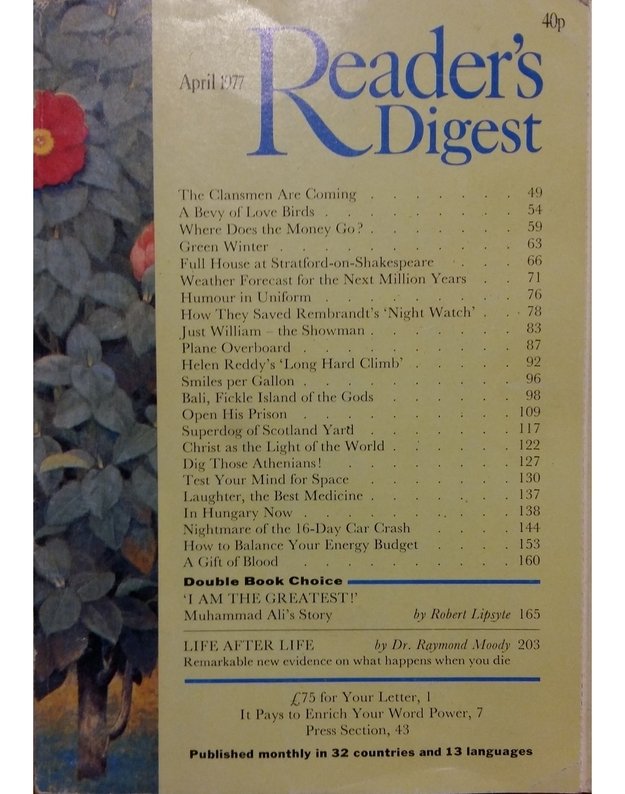 The Reader's Digest Vol. 110 No. 660 April 1977 - Editor Michael Randolph