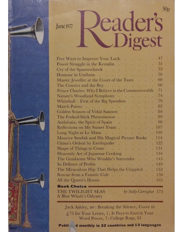 The Reader's Digest Vol. 110 No. 662 June 1977 - Editor Michael Randolph