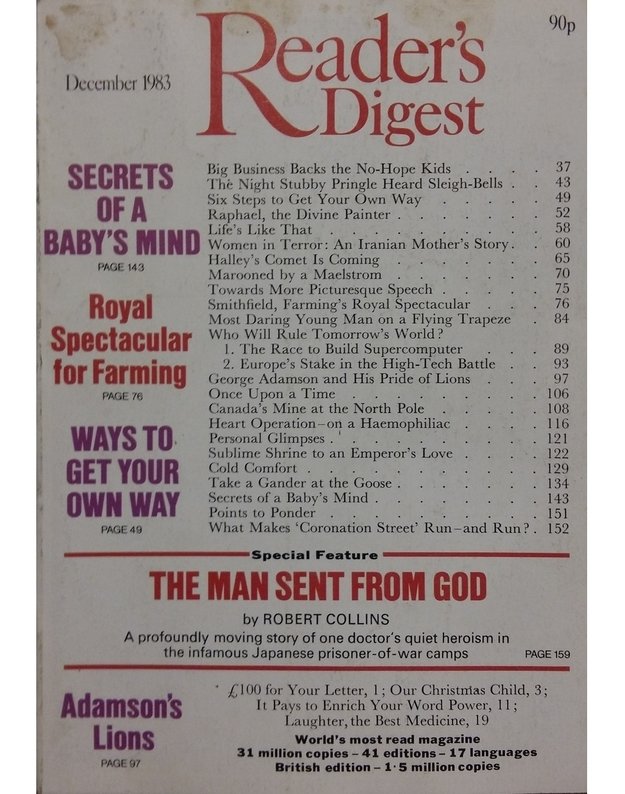 The Reader's Digest Vol. 123 No. 740 December 1983 - Editor Michael Randolph