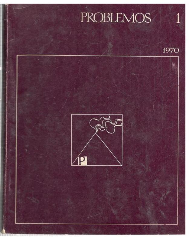 Problemos 1-1970. Mokslinis leidinys - Redakcinė kolegija