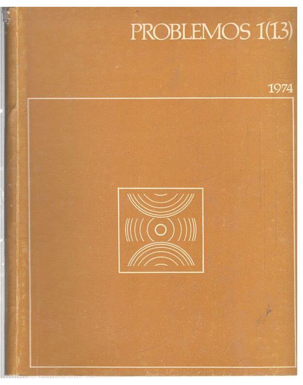 Problemos 1-1974. Mokslinis leidinys - Redakcinė kolegija