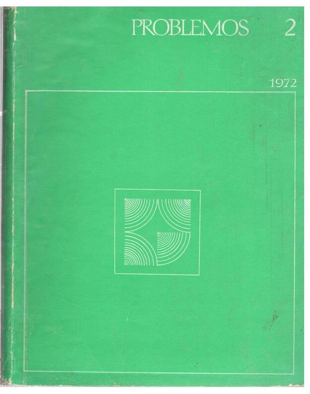 Problemos 2-1972. Mokslinis leidinys - Redakcinė kolegija